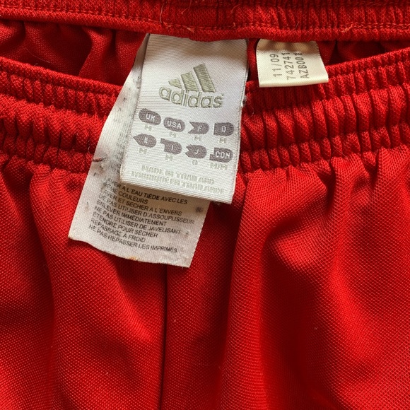 Adidas Red and White Athletic Shorts, Size M - Picture 7 of 7